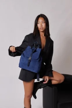 Leather Backpack Venice Collection Blue<THE DUST COMPANY Outlet
