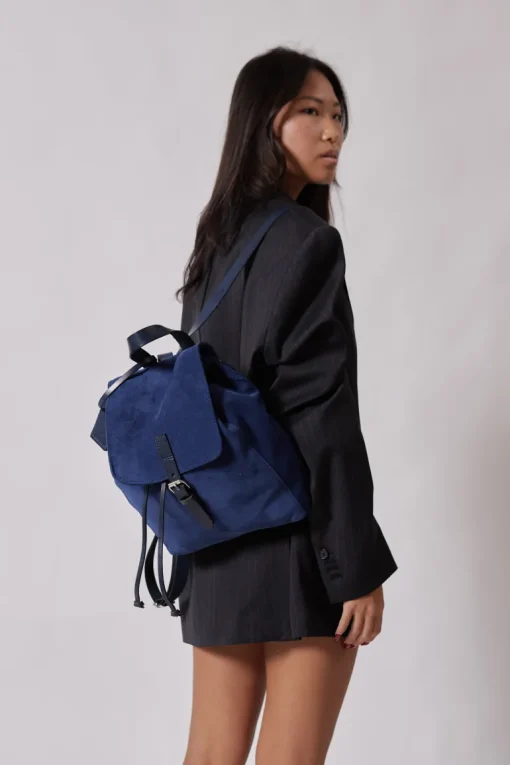 Leather Backpack Venice Collection Blue<THE DUST COMPANY Outlet
