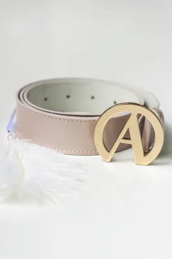 Leather Belt Powder Pink<ANGELL Flash Sale