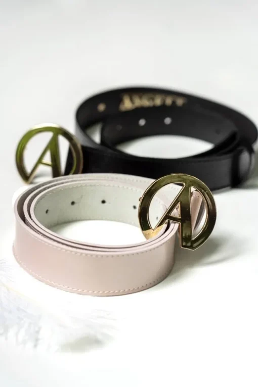 Leather Belt Powder Pink<ANGELL Flash Sale
