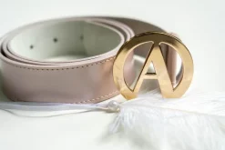 Leather Belt Powder Pink<ANGELL Flash Sale