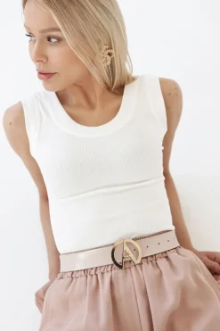 Leather Belt Powder Pink<ANGELL Flash Sale