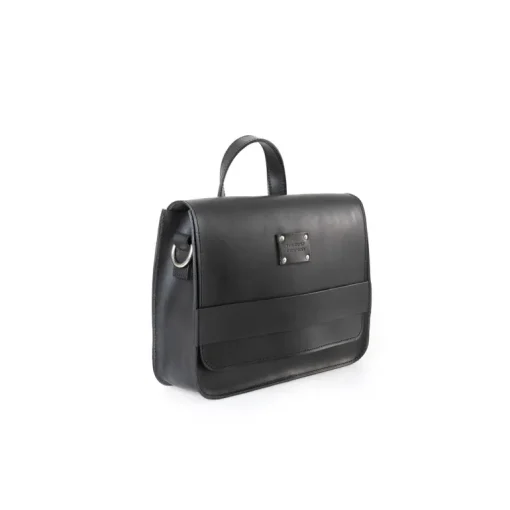 Leather Messenger Mod 160 Cuoio Black<THE DUST COMPANY Store