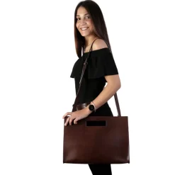 Leather Tote Mod 113 Dark Brown<THE DUST COMPANY New