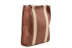 Leather Tote Tobacco Manhattan Collection<THE DUST COMPANY New