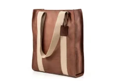 Leather Tote Tobacco Manhattan Collection<THE DUST COMPANY New