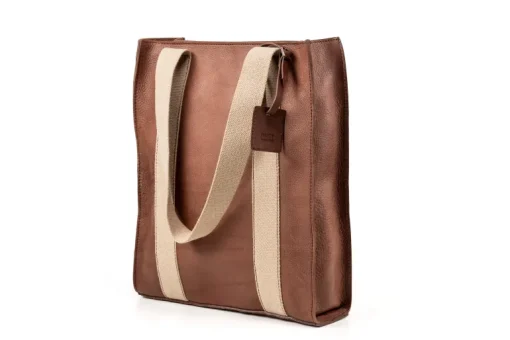 Leather Tote Tobacco Manhattan Collection<THE DUST COMPANY New