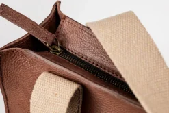 Leather Tote Tobacco Manhattan Collection<THE DUST COMPANY New