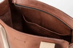 Leather Tote Tobacco Manhattan Collection<THE DUST COMPANY New