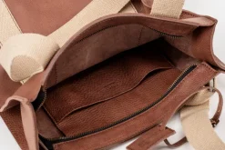 Leather Tote Tobacco Manhattan Collection<THE DUST COMPANY New