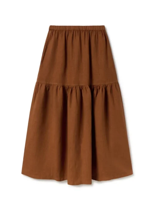Lehman Skirt Umber Brown<TWOTHIRDS Shop