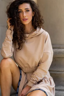 Lena Hoodie Beige<ANGELL New