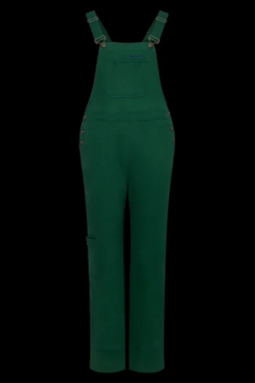 Leni Cotton Dungarees Forset Green<KOMODO Clearance