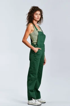 Leni Cotton Dungarees Forset Green<KOMODO Clearance