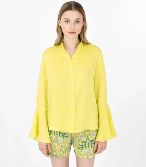 Leveähihainen Paita Lime<Elizabeth LaGre Best