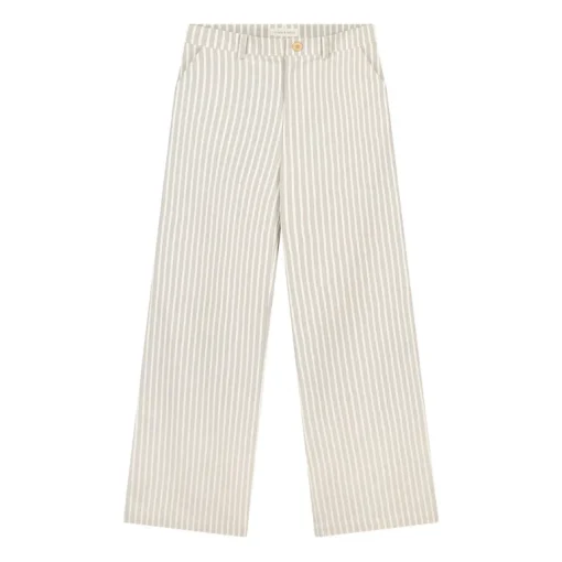 Leveälahkeiset Housut Puuvilla-Raita<CharlieMary Discount