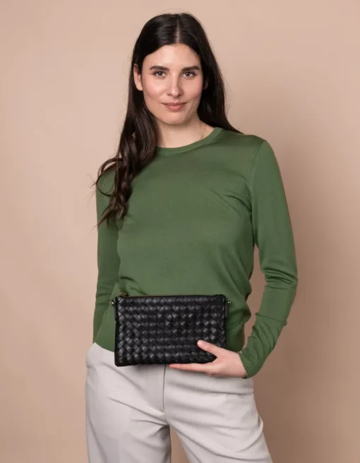 Lexi Bag Woven Classic Leather Black<O My Bag Discount
