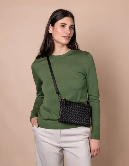 Lexi Bag Woven Classic Leather Black<O My Bag Discount