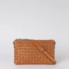 Lexi Cognac Woven Classic Leather<O My Bag Outlet