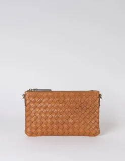 Lexi Cognac Woven Classic Leather<O My Bag Outlet