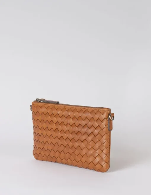 Lexi Cognac Woven Classic Leather<O My Bag Outlet