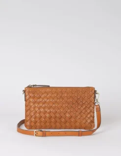 Lexi Cognac Woven Classic Leather<O My Bag Outlet