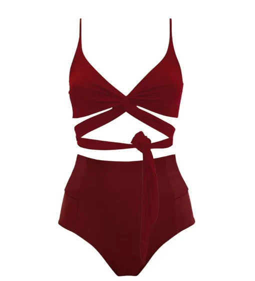 Lin + Bow Back Bikini Set Merlot<Anekdot Cheap