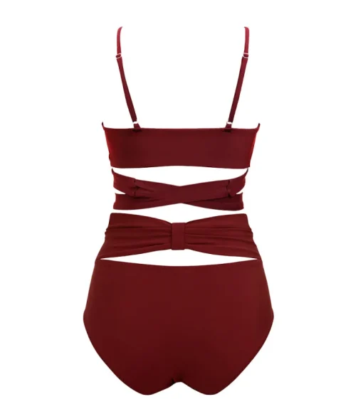Lin + Bow Back Bikini Set Merlot<Anekdot Cheap