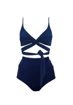 Lin + Bow Back Bikini Set Navy<Anekdot Shop