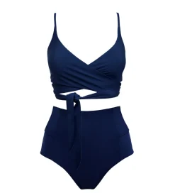 Lin + Bow Back Bikini Set Navy<Anekdot Shop