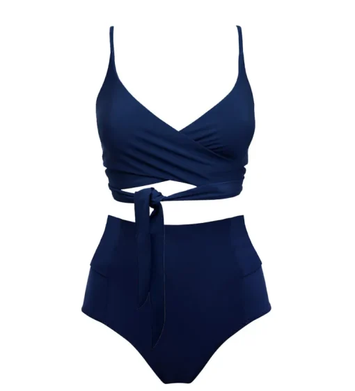 Lin + Bow Back Bikini Set Navy<Anekdot Shop