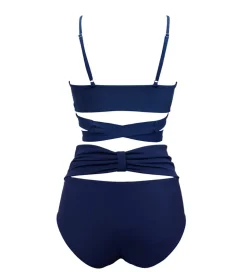 Lin + Bow Back Bikini Set Navy<Anekdot Shop