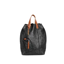 Linda Large Tote Metallic Black<LUMI Best