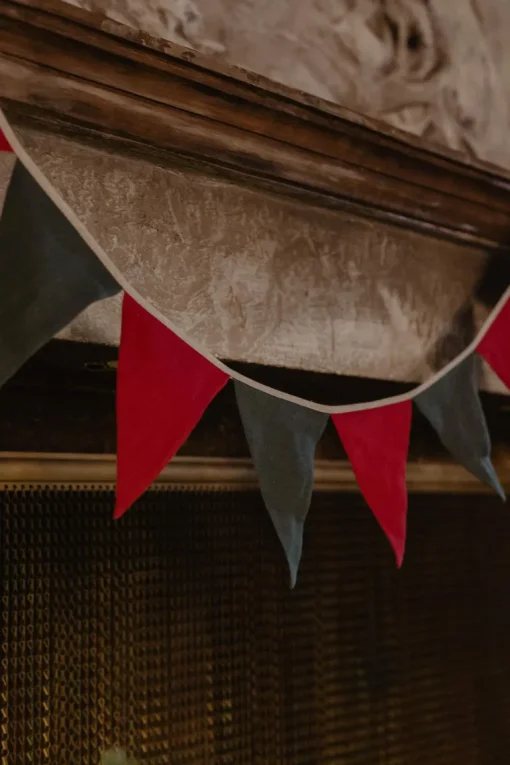 Linen Bunting Christmas Green/Red<Laume linen Cheap