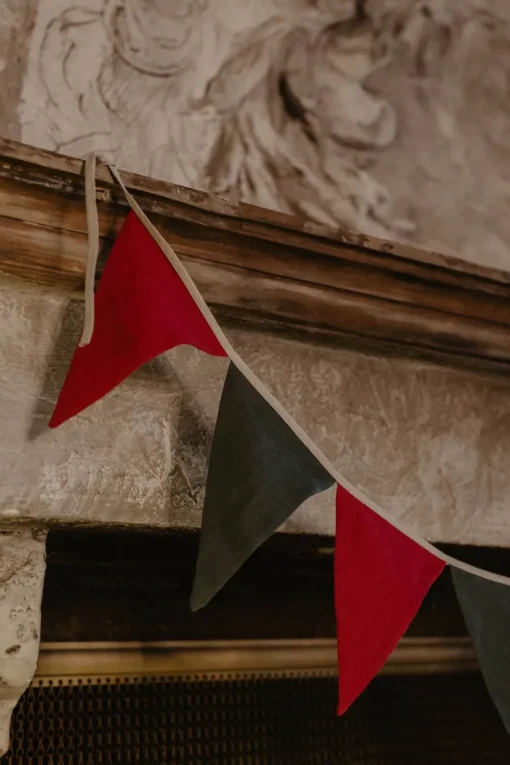 Linen Bunting Christmas Green/Red<Laume linen Cheap