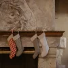 Linen Christmas Stocking Checks & Stripes<Laume linen Best