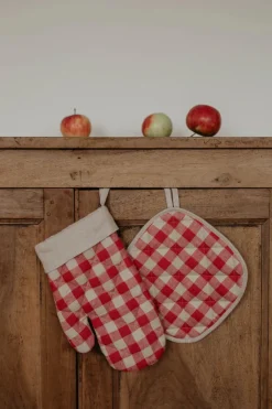Linen Oven Mitt & Pot Holder Set<Laume linen Best Sale