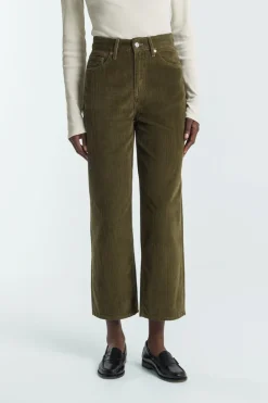 Liora Corduroy Trousers Burnt Olive Green<Kings Of Indigo Discount