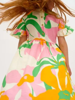 Lively Lasten Musliini Mekko Oranssi<MAINIO New