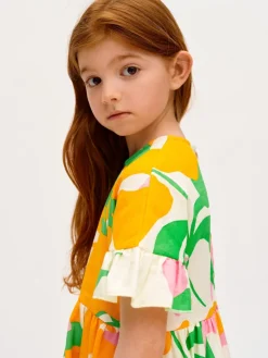 Lively Lasten Musliini Mekko Oranssi<MAINIO New