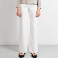 Long White Wide Leg 5-Pocket Pants<Studio Heijne Best Sale