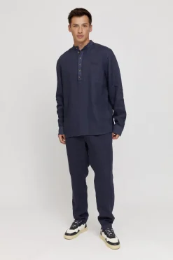 Luray Men's Long Sleeve Linen Shirt<Mazine Best Sale
