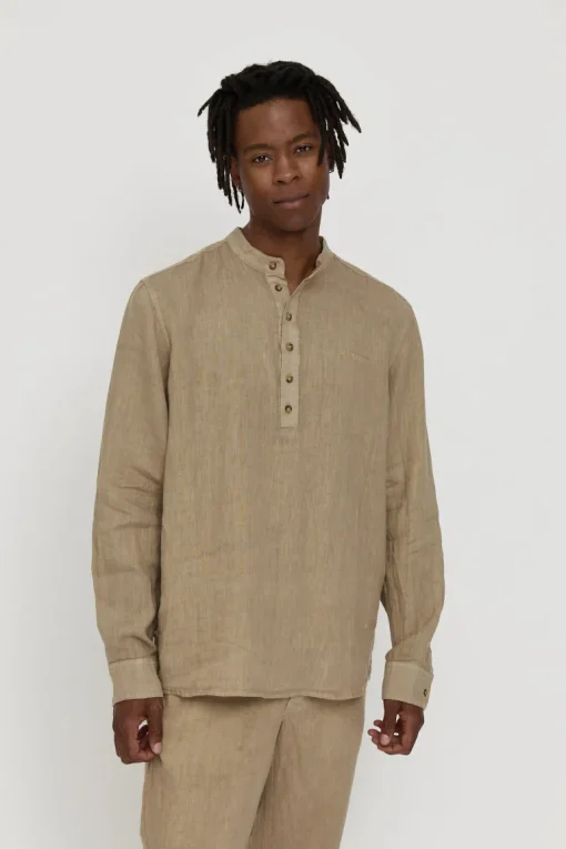 Luray Men's Long Sleeve Linen Shirt<Mazine Best Sale