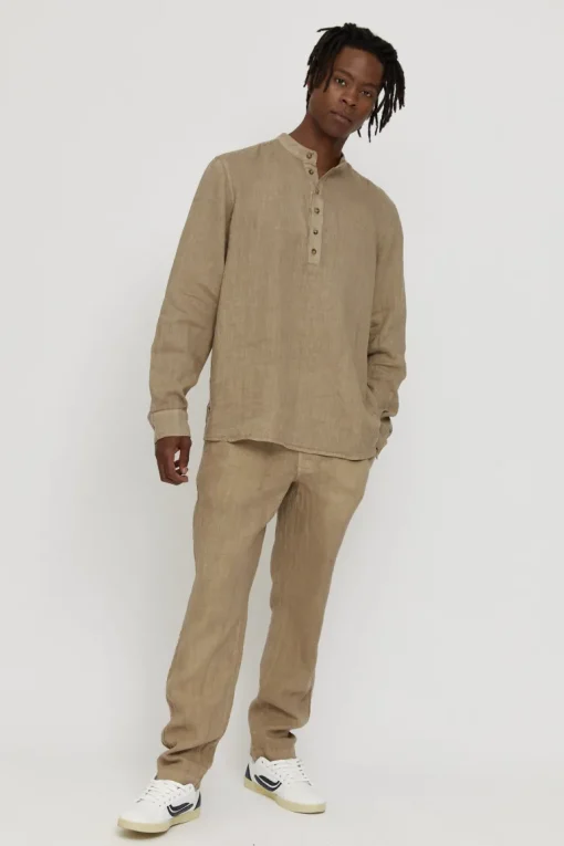 Luray Men's Long Sleeve Linen Shirt<Mazine Best Sale
