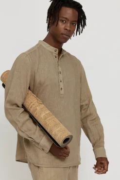 Luray Men's Long Sleeve Linen Shirt<Mazine Best Sale