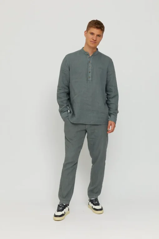 Luray Men's Long Sleeve Linen Shirt<Mazine Best Sale