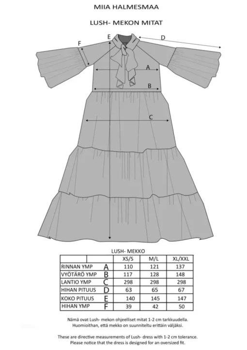 Lush Iltapuku Rusettikauluksella Musta<Miia Halmesmaa Fashion