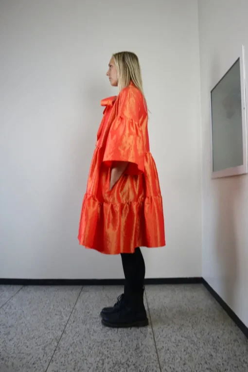 Lush Mekko Rusettikauluksella Oranssi<Miia Halmesmaa Cheap