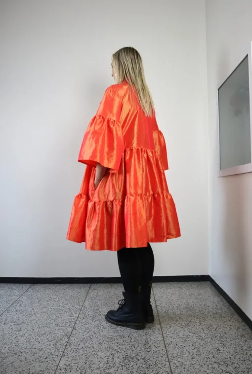 Lush Mekko Rusettikauluksella Oranssi<Miia Halmesmaa Cheap