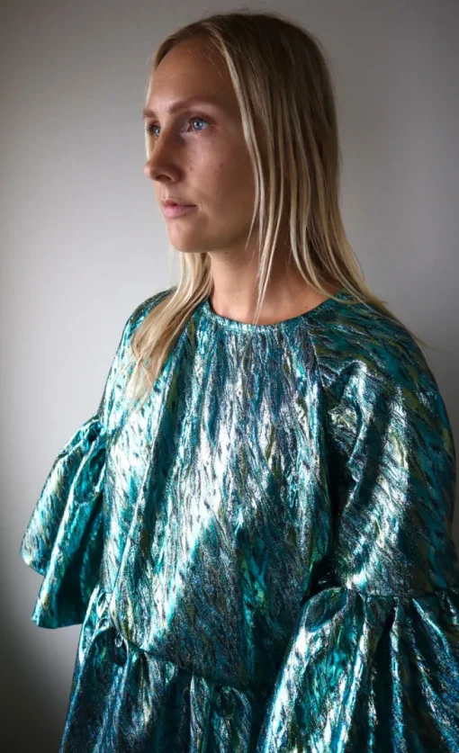 Lush mekko Vihreä Jacquard<Miia Halmesmaa Outlet